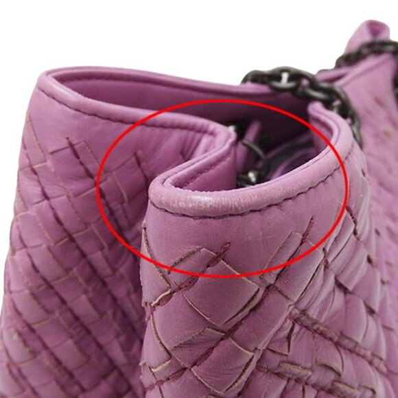 BOTTEGA VENETA Pink Leather Intrecciato Tote Bag - Picture 13 of 15